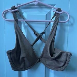 Brown glittery bikini top